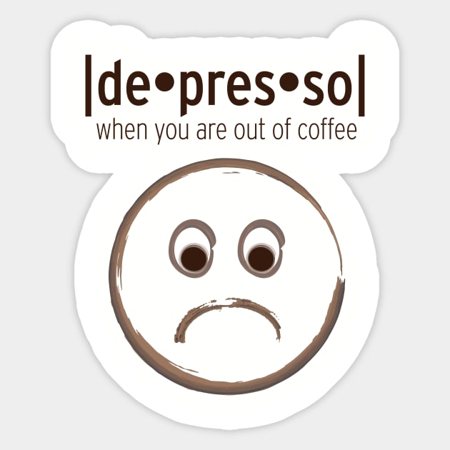 Depresso Sticker by Shapetrix